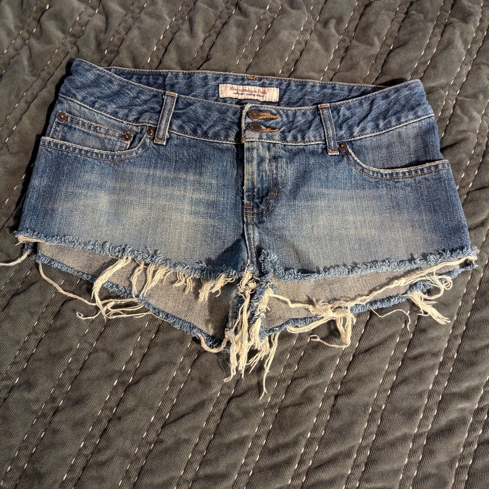 Y2K Denim Frayed Hem Women Shorts